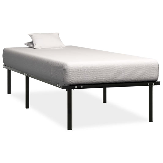vidaXL Bed Frame Black Metal 90x200 cm