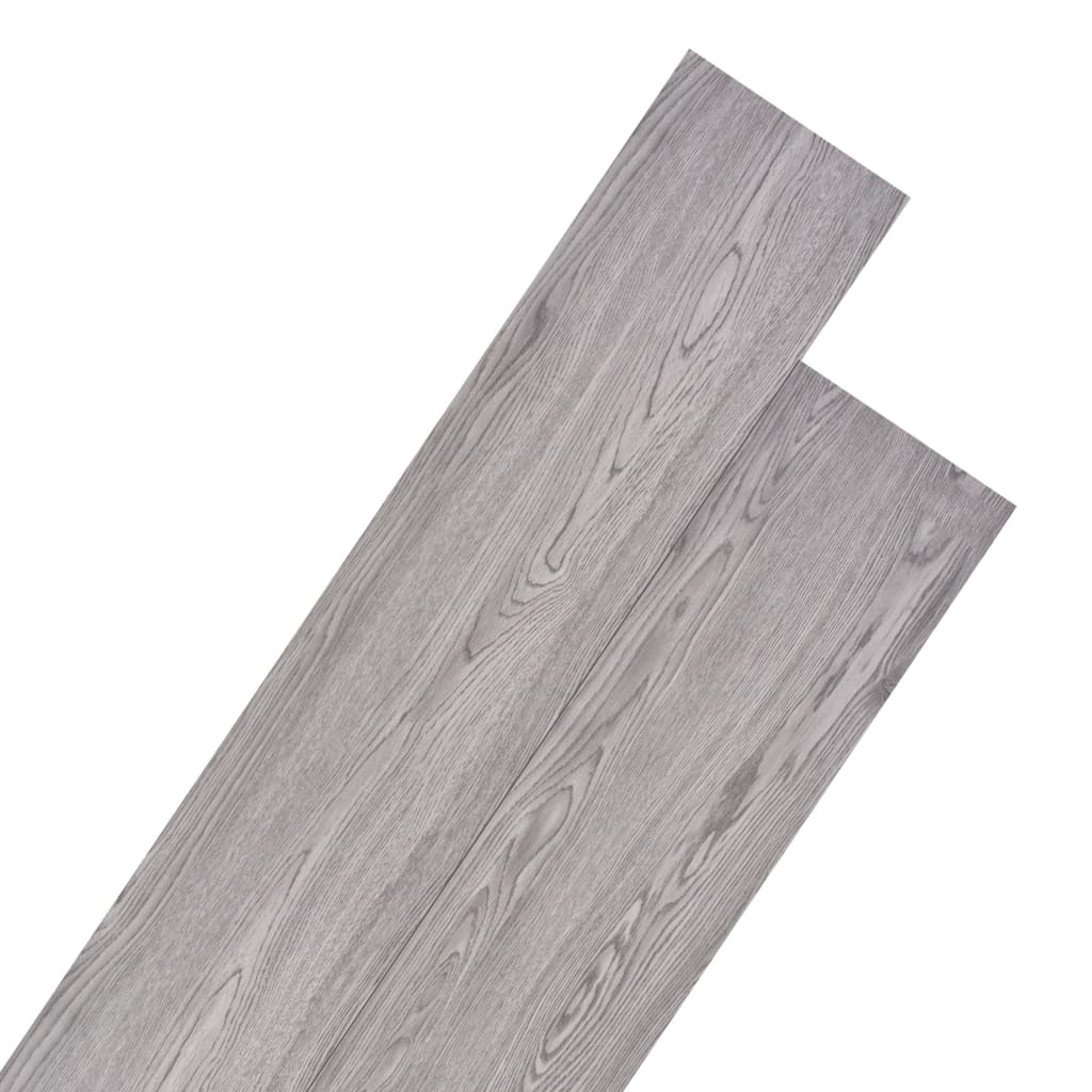 vidaXL Non Self-adhesive PVC Flooring Planks 4.46 mŒ_ 3 mm Dark Grey