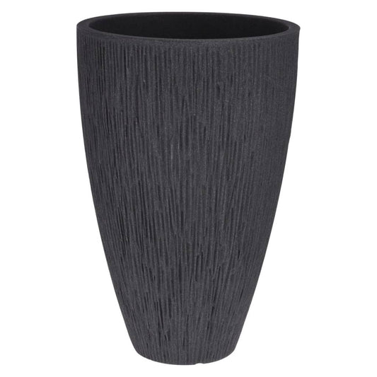ProGarden Flower Pot Ribbed Lava 60 cm Anthracite