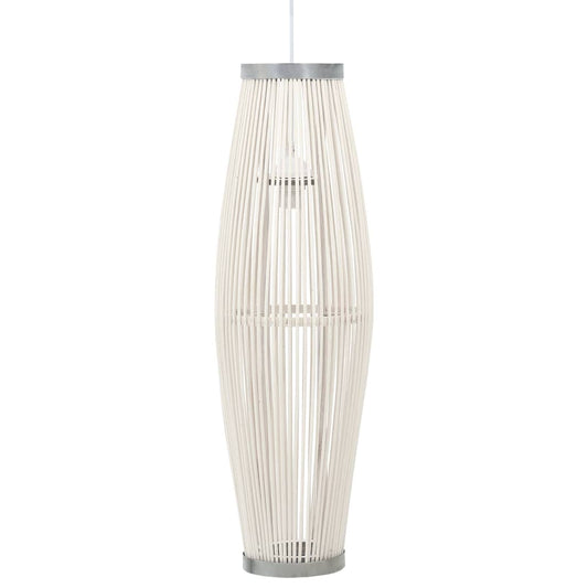 vidaXL Pendant Lamp White Willow 40 W 27x68 cm Oval E27