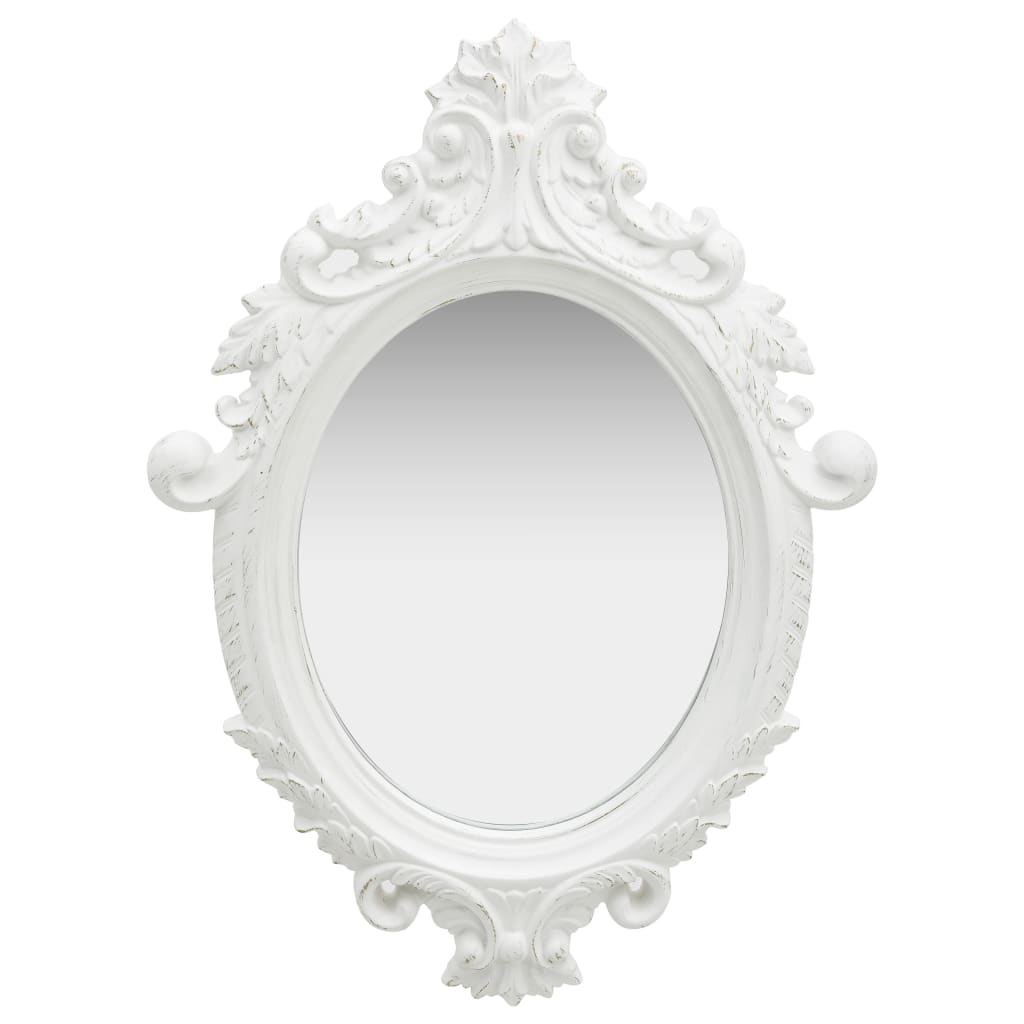 vidaXL Wall Mirror Castle Style 56x76 cm White