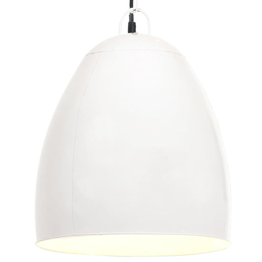 vidaXL Industrial Hanging Lamp 25 W White Round 42 cm E27