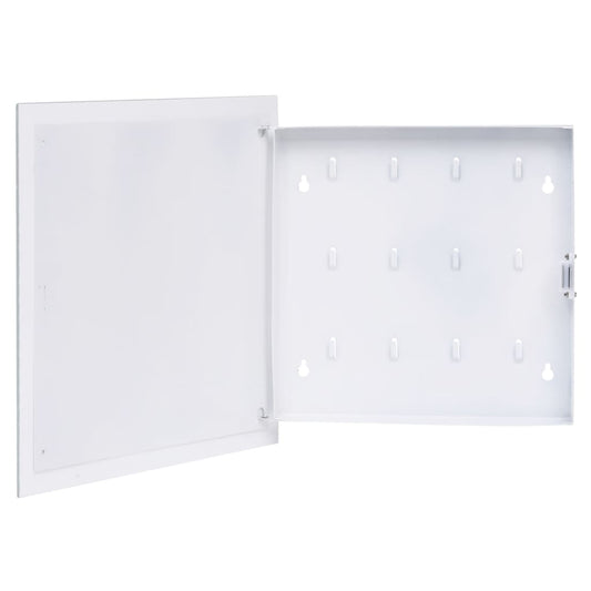 vidaXL Key Box with Magnetic Board White 35x35x5.5 cm