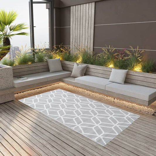 vidaXL Outdoor Carpet Grey 120x180 cm PP