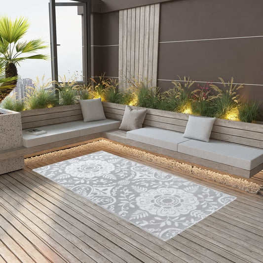 vidaXL Outdoor Carpet Light Grey 120x180 cm PP