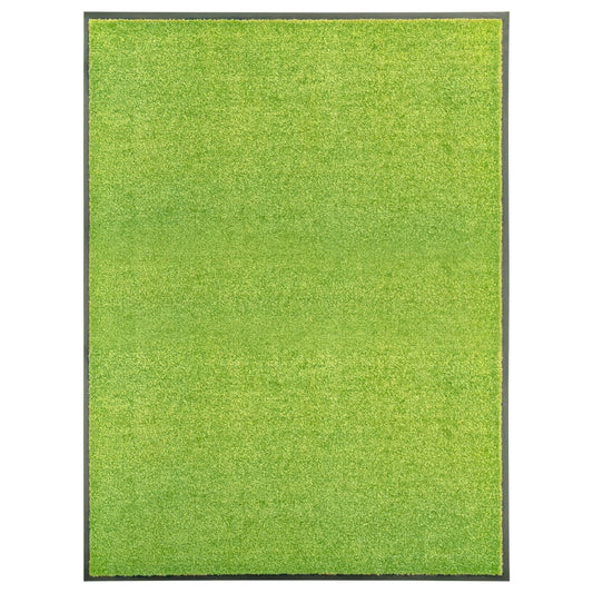 vidaXL Doormat Washable Green 90x120 cm