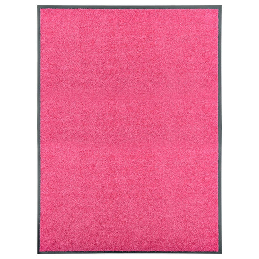 vidaXL Doormat Washable Pink 90x120 cm