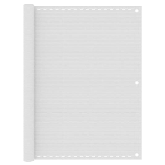 vidaXL Balcony Screen White 120x600 cm HDPE