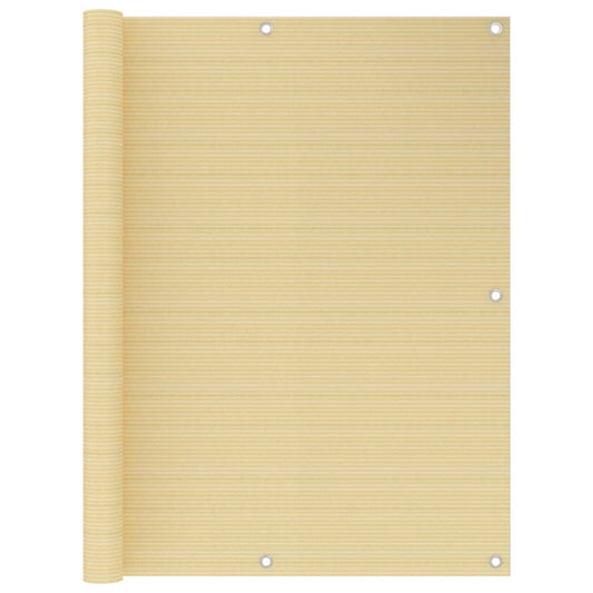 vidaXL Balcony Screen Beige 120x400 cm HDPE