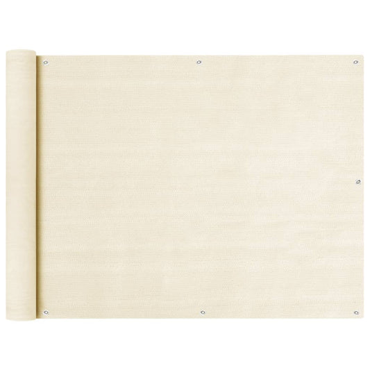 vidaXL Balcony Screen Cream 90x300 cm HDPE
