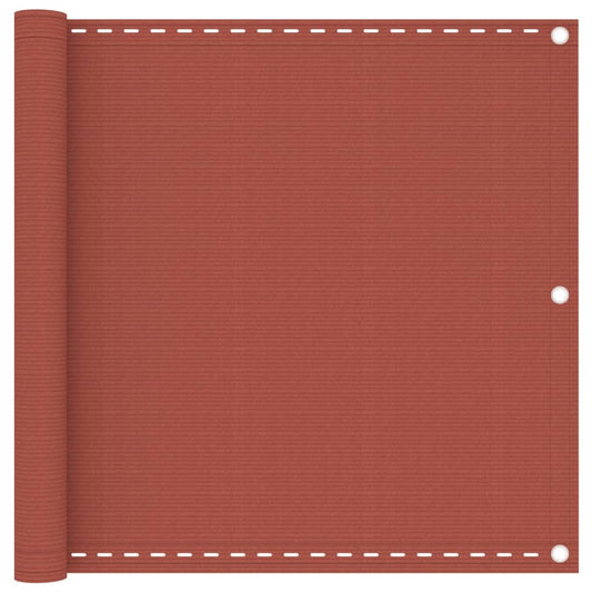 vidaXL Balcony Screen Terracotta 90x600 cm HDPE