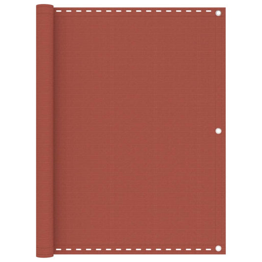 vidaXL Balcony Screen Terracotta 120x600 cm HDPE