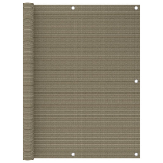 vidaXL Balcony Screen Taupe 120x300 cm HDPE