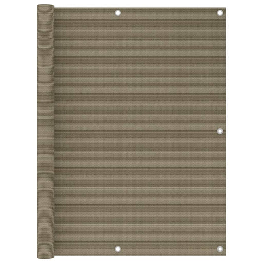 vidaXL Balcony Screen Taupe 120x500 cm HDPE