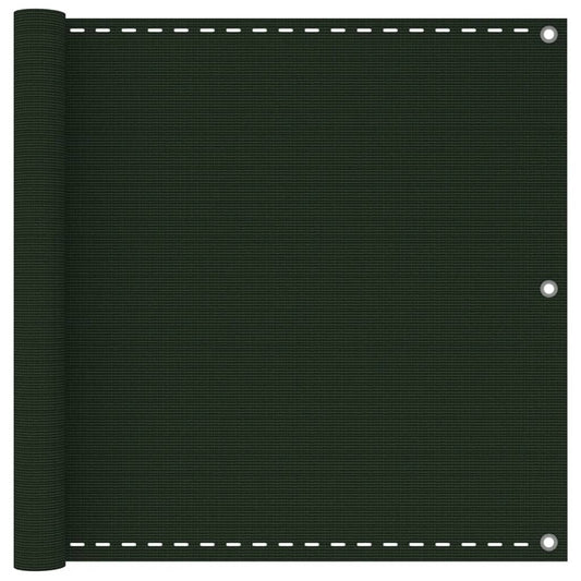 vidaXL Balcony Screen Dark Green 90x300 cm HDPE