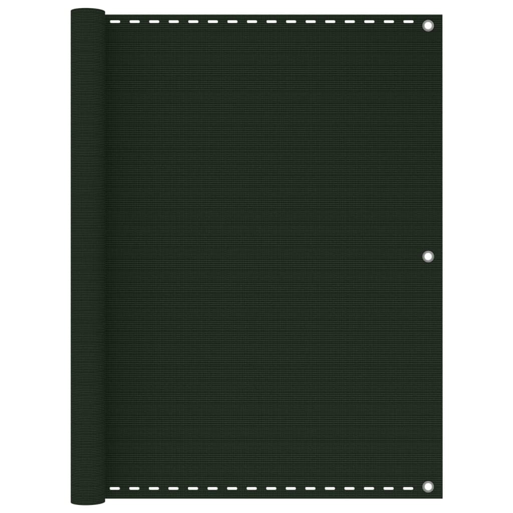 vidaXL Balcony Screen Dark Green 120x300 cm HDPE