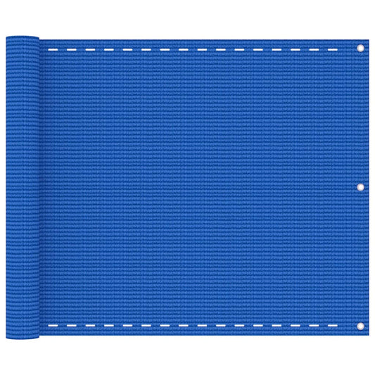 vidaXL Balcony Screen Blue 75x400 cm HDPE