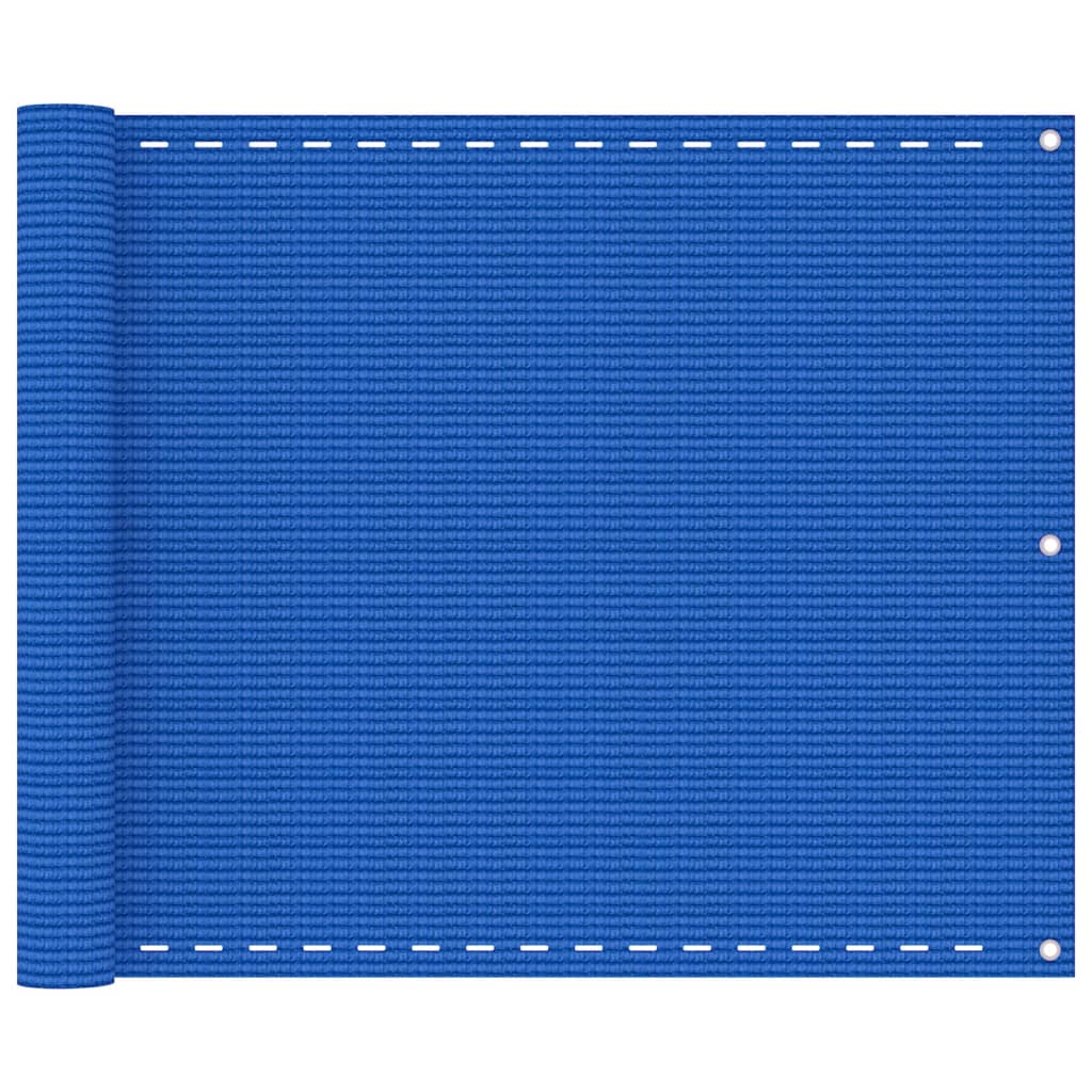 vidaXL Balcony Screen Blue 75x600 cm HDPE