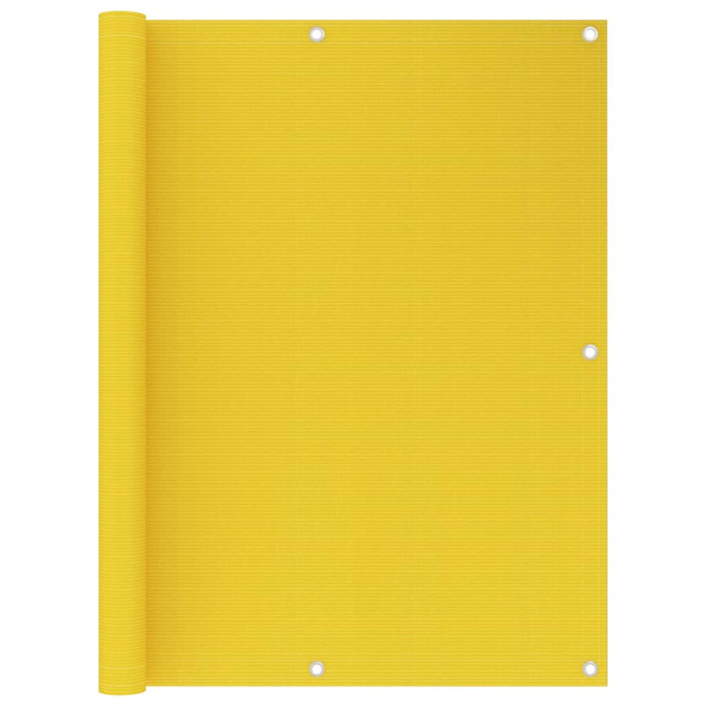 vidaXL Balcony Screen Yellow 120x300 cm HDPE