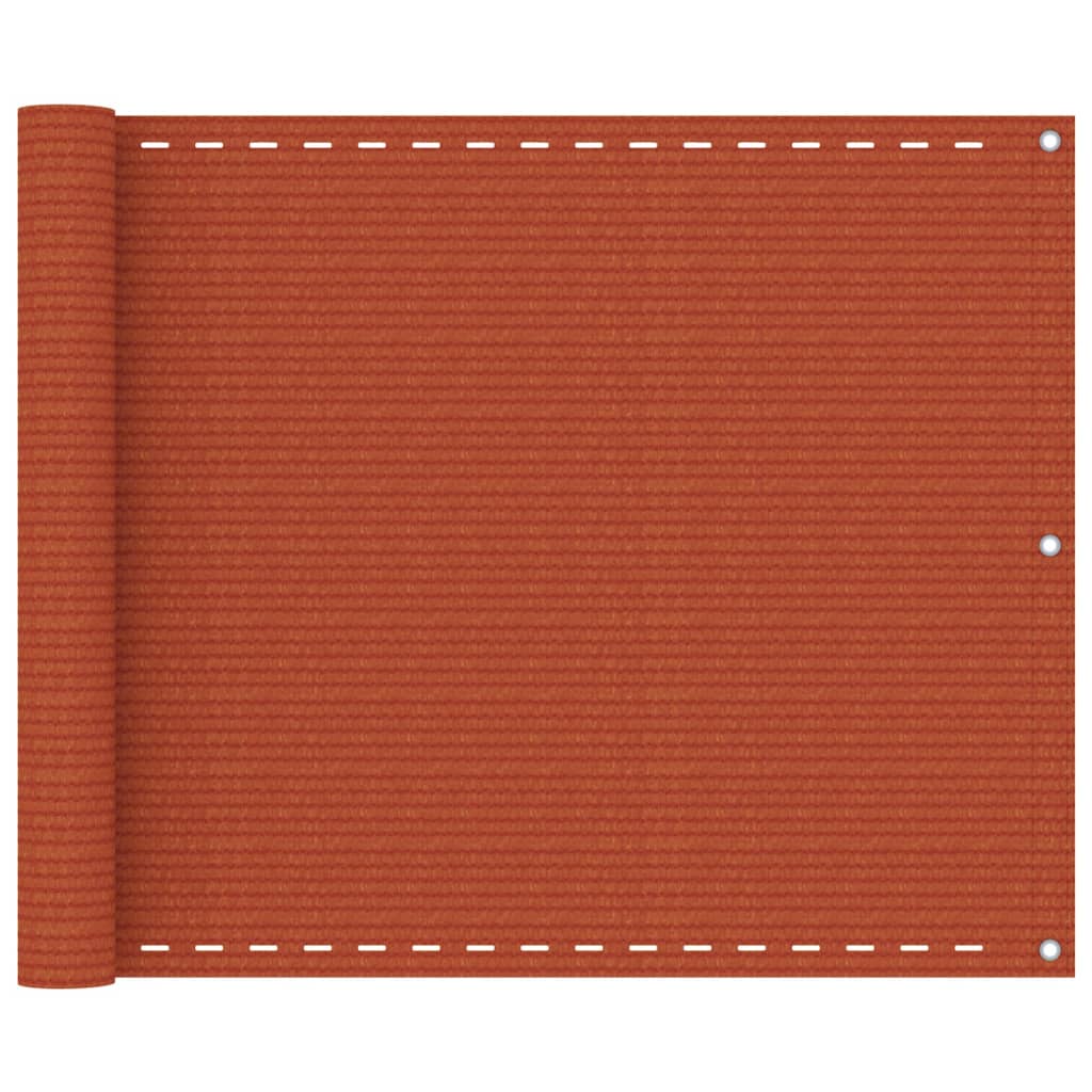 vidaXL Balcony Screen Orange 75x300 cm HDPE