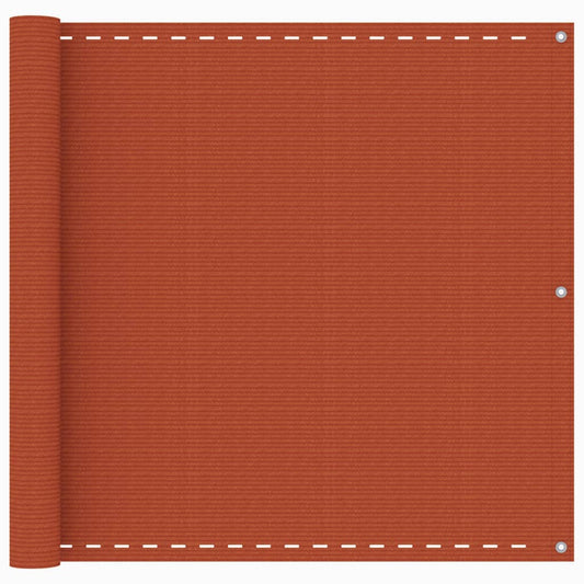 vidaXL Balcony Screen Orange 90x400 cm HDPE