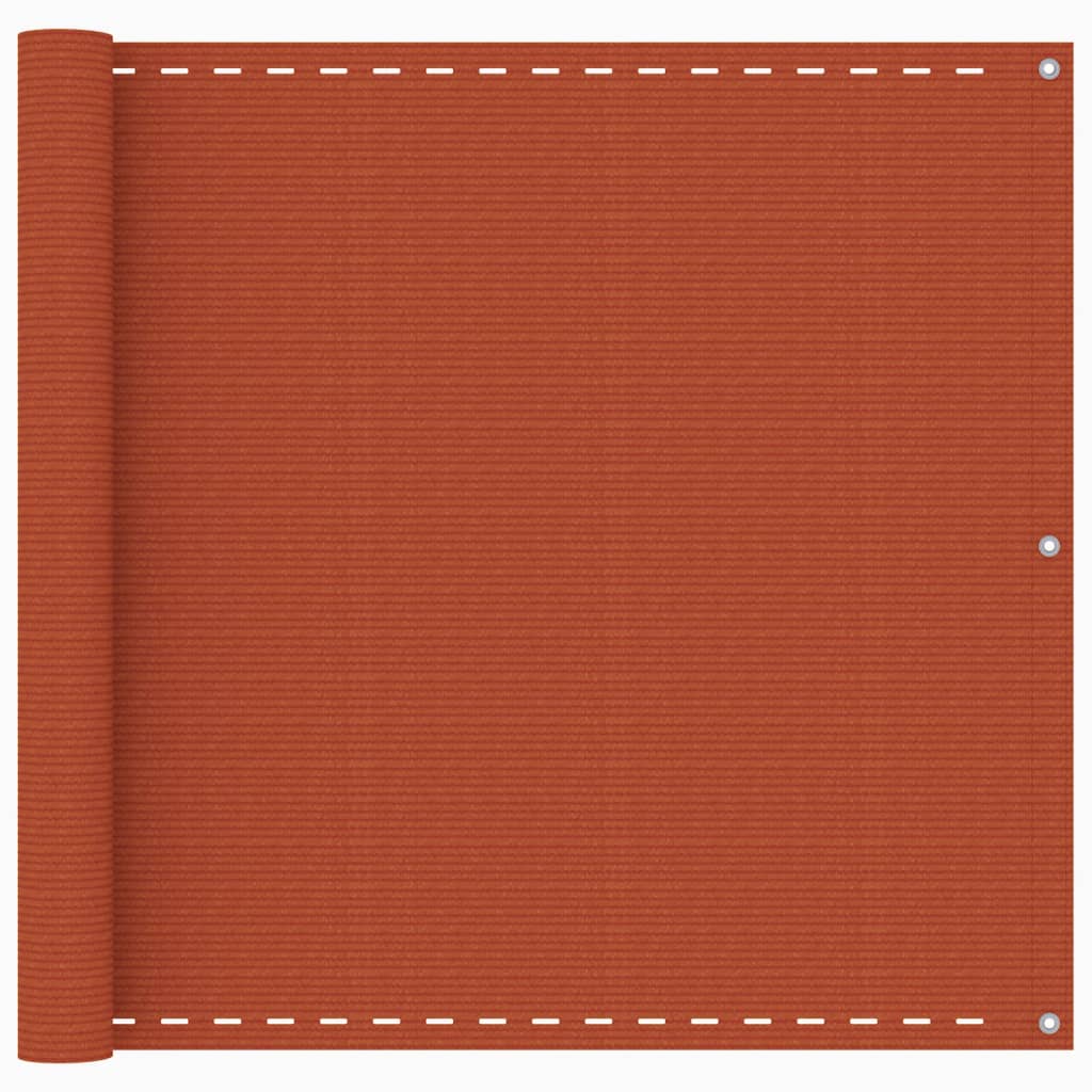 vidaXL Balcony Screen Orange 90x600 cm HDPE
