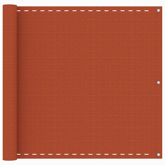 vidaXL Balcony Screen Orange 90x600 cm HDPE