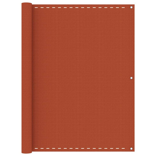 vidaXL Balcony Screen Orange 120x600 cm HDPE
