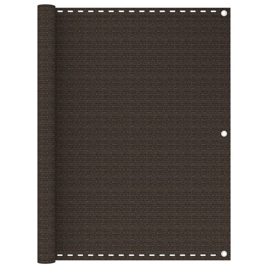 vidaXL Balcony Screen Brown 120x500 cm HDPE