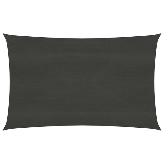 vidaXL Sunshade Sail 160 g/mŒ_ Anthracite 2x4.5 m HDPE