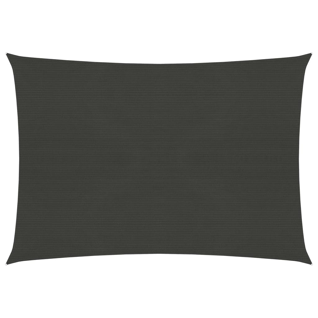 vidaXL Sunshade Sail 160 g/mŒ_ Anthracite 2.5x3.5 m HDPE