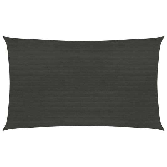 vidaXL Sunshade Sail 160 g/mŒ_ Anthracite 2.5x5 m HDPE