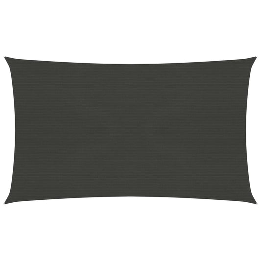 vidaXL Sunshade Sail 160 g/mŒ_ Anthracite 3x6 m HDPE