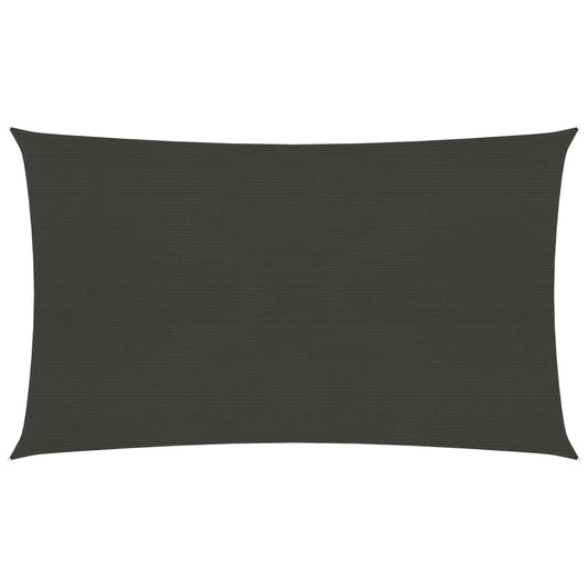 vidaXL Sunshade Sail 160 g/mŒ_ Anthracite 3.5x5 m HDPE