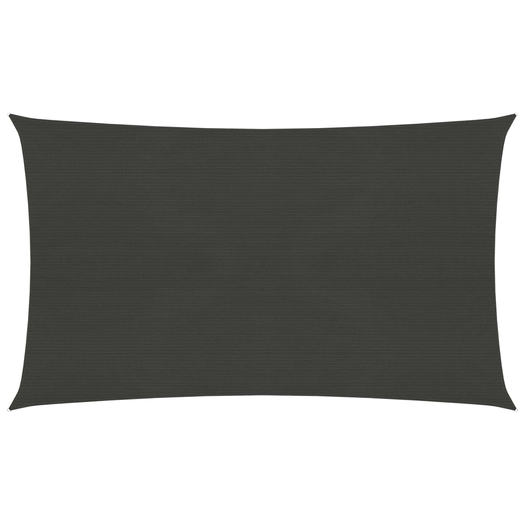 vidaXL Sunshade Sail 160 g/mŒ_ Anthracite 5x7 m HDPE