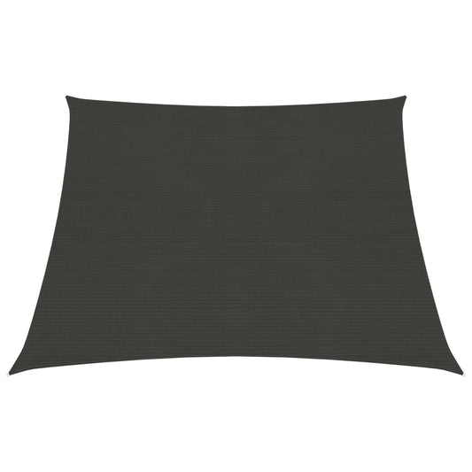 vidaXL Sunshade Sail 160 g/mŒ_ Anthracite 3/4x2 m HDPE