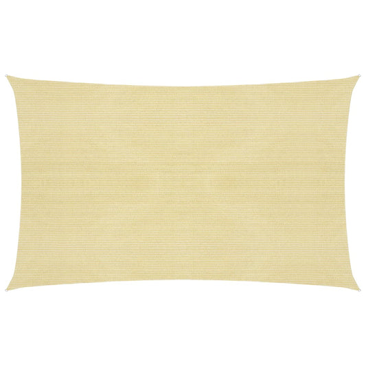 vidaXL Sunshade Sail 160 g/mŒ_ Beige 3x5 m HDPE