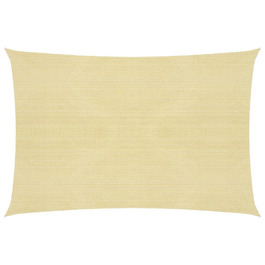 vidaXL Sunshade Sail 160 g/mŒ_ Beige 5x6 m HDPE