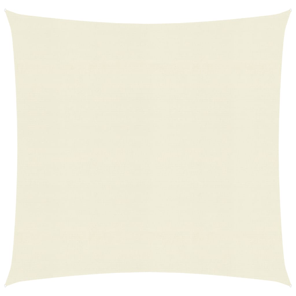 vidaXL Sunshade Sail 160 g/mŒ_ Cream 7x7 m HDPE