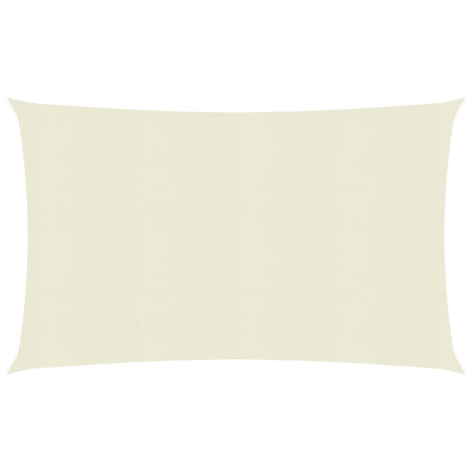 vidaXL Sunshade Sail 160 g/mŒ_ Cream 2x5 m HDPE