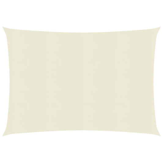 vidaXL Sunshade Sail 160 g/mŒ_ Cream 3x4.5 m HDPE