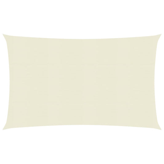 vidaXL Sunshade Sail 160 g/mŒ_ Cream 6x8 m HDPE