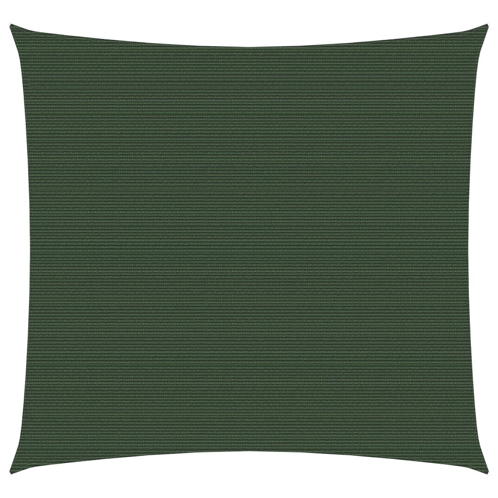 vidaXL Sunshade Sail 160 g/mŒ_ Dark Green 3.6x3.6 m HDPE