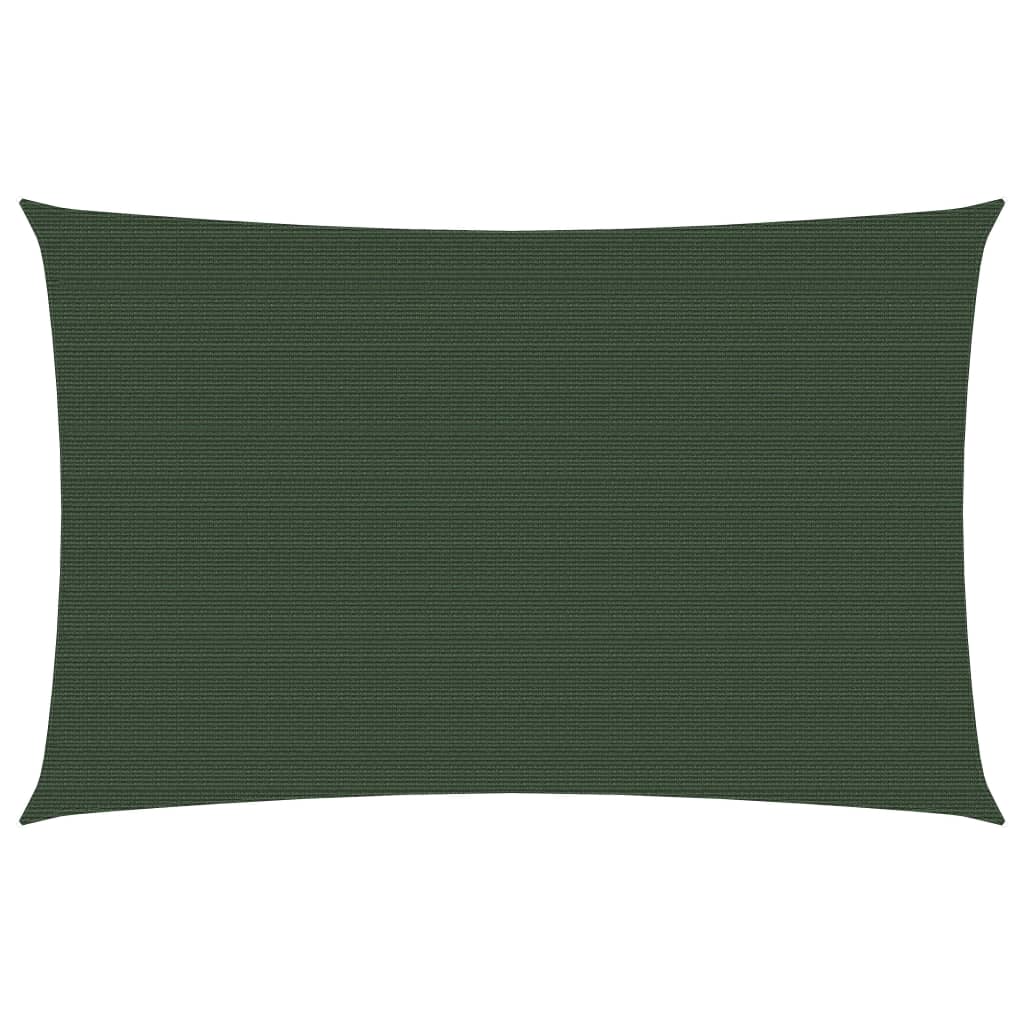 vidaXL Sunshade Sail 160 g/mŒ_ Dark Green 2x4 m HDPE