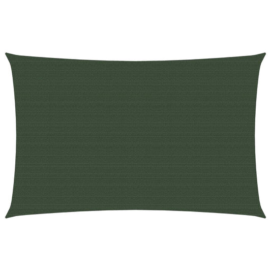 vidaXL Sunshade Sail 160 g/mŒ_ Dark Green 2x4.5 m HDPE