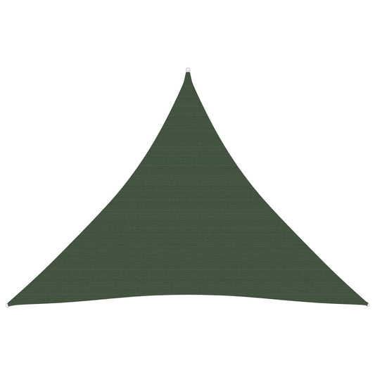 vidaXL Sunshade Sail 160 g/mŒ_ Dark Green 4x4x4 m HDPE