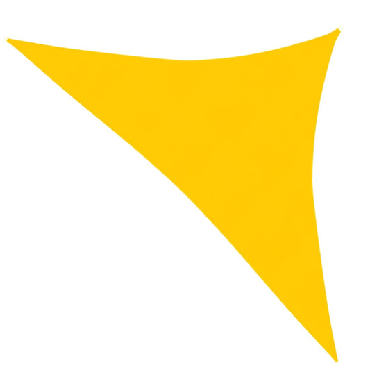 vidaXL Sunshade Sail 160 g/mŒ_ Yellow 3.5x3.5x4.9 m HDPE