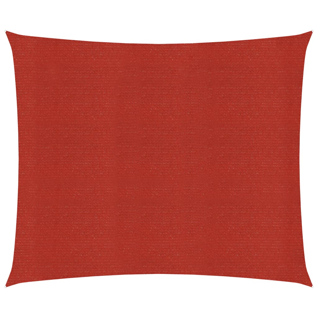 vidaXL Sunshade Sail 160 g/mŒ_ Red 3.6x3.6 m HDPE