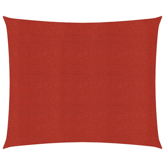 vidaXL Sunshade Sail 160 g/mŒ_ Red 5x5 m HDPE
