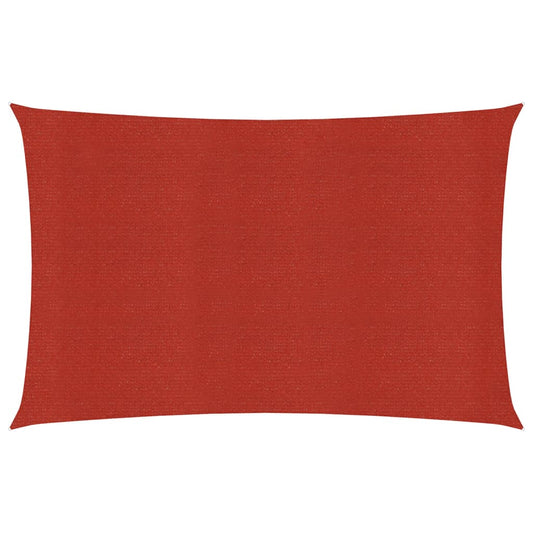 vidaXL Sunshade Sail 160 g/mŒ_ Red 2x4.5 m HDPE